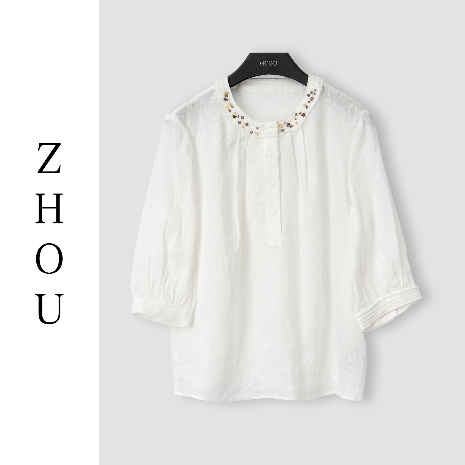  （周哥甄选）白色上衣-23855