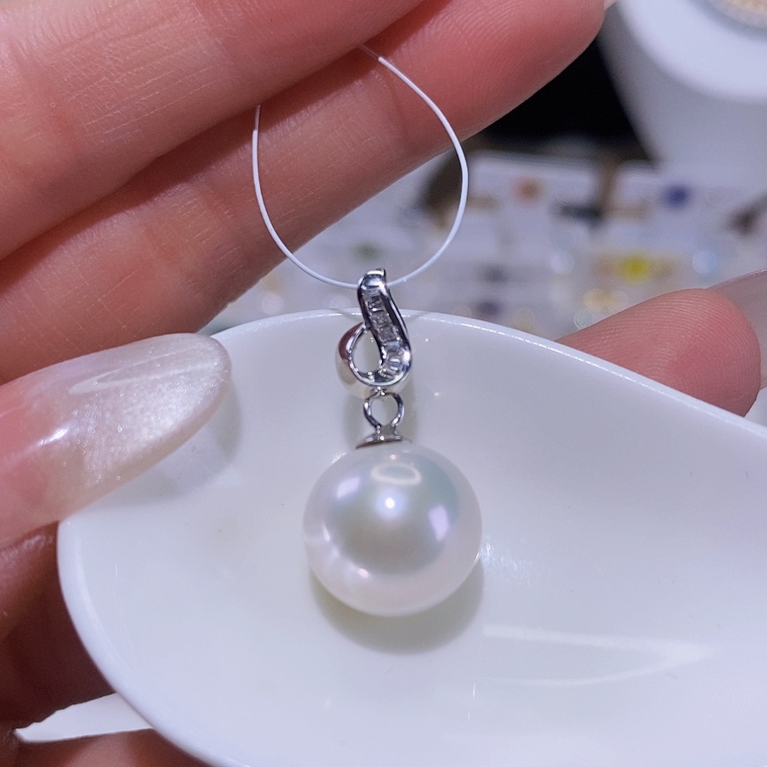 淡水珍珠颈饰银S925镶嵌