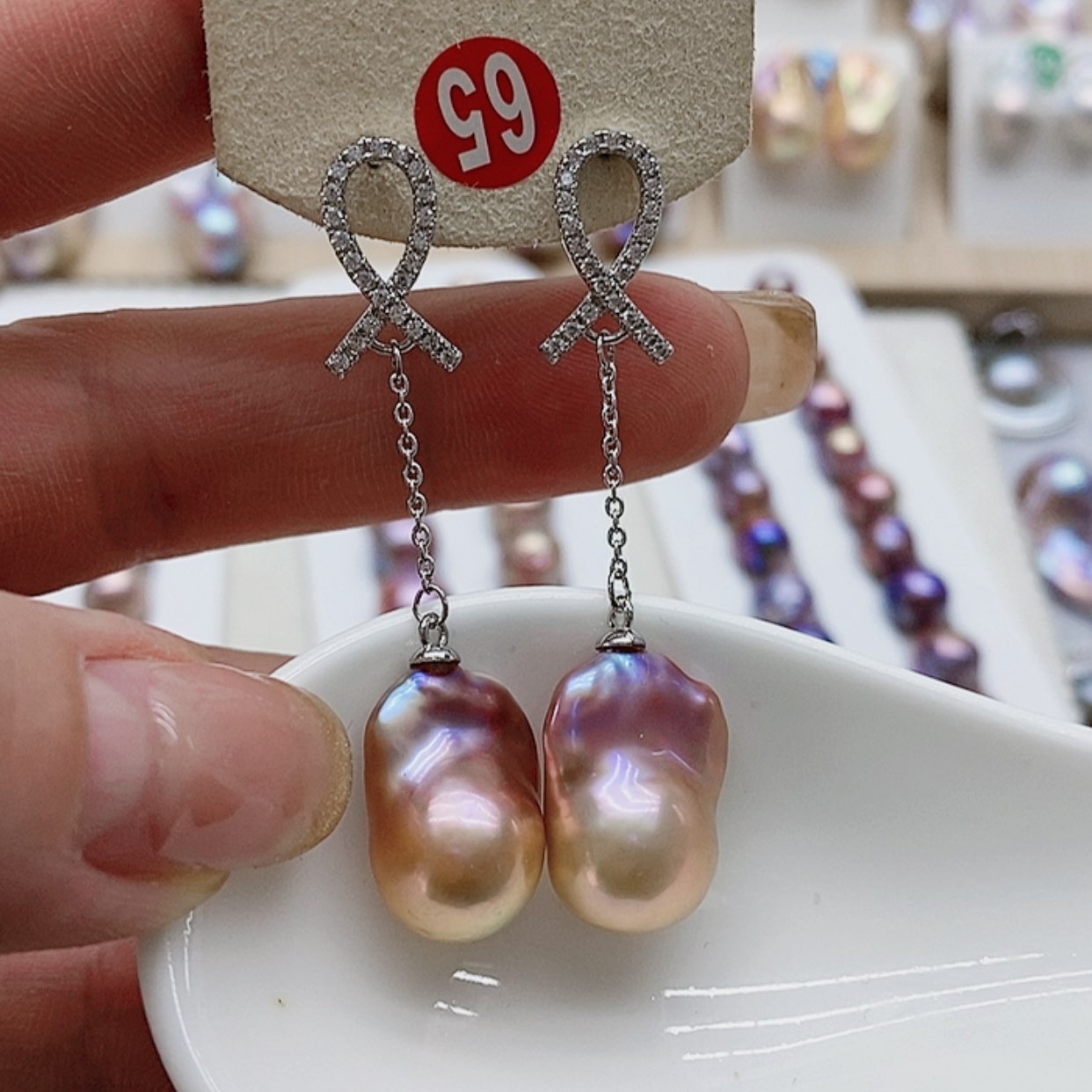 【闪购商品】淡水珍珠耳饰银S925镶嵌