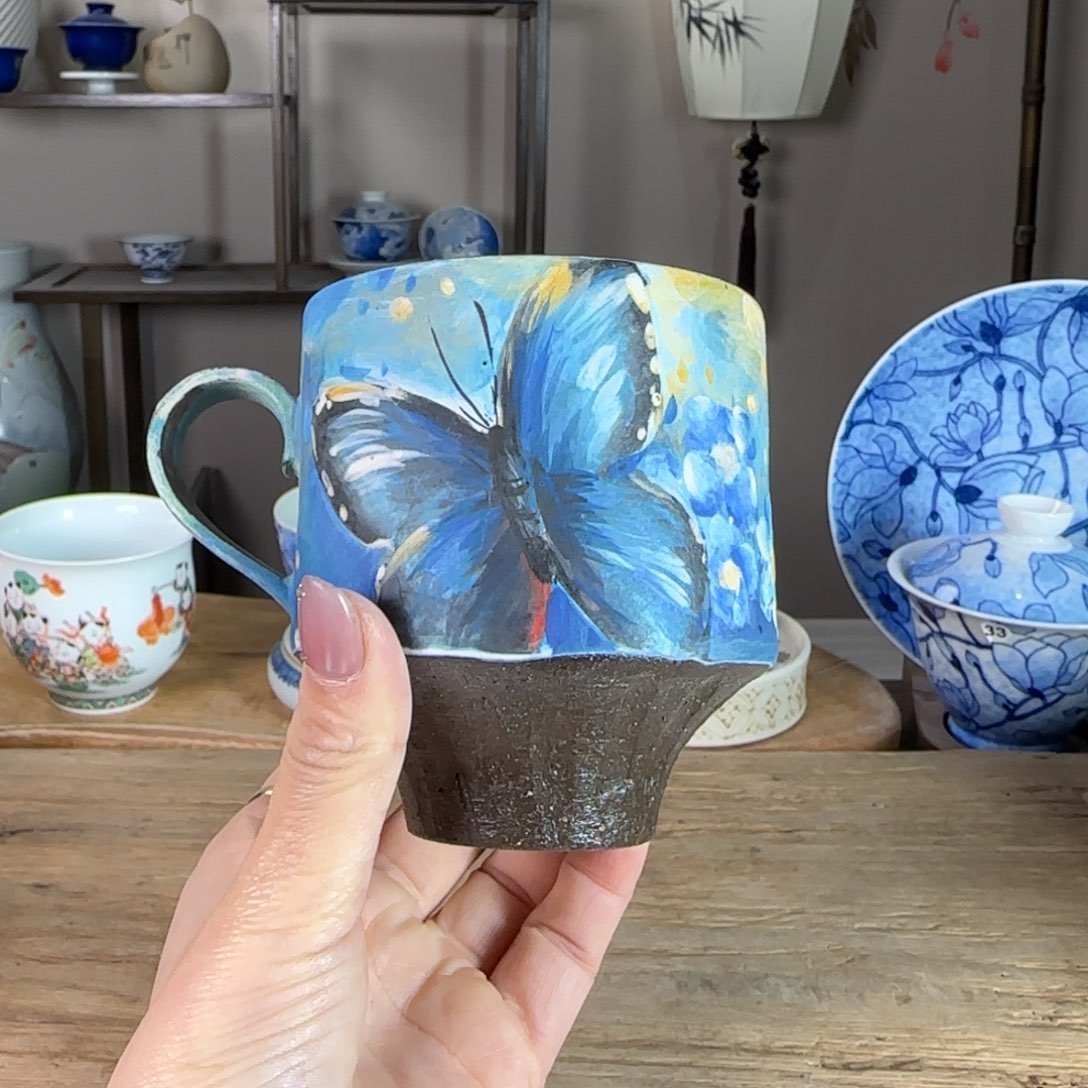 杯景德镇陶瓷柴烧多人