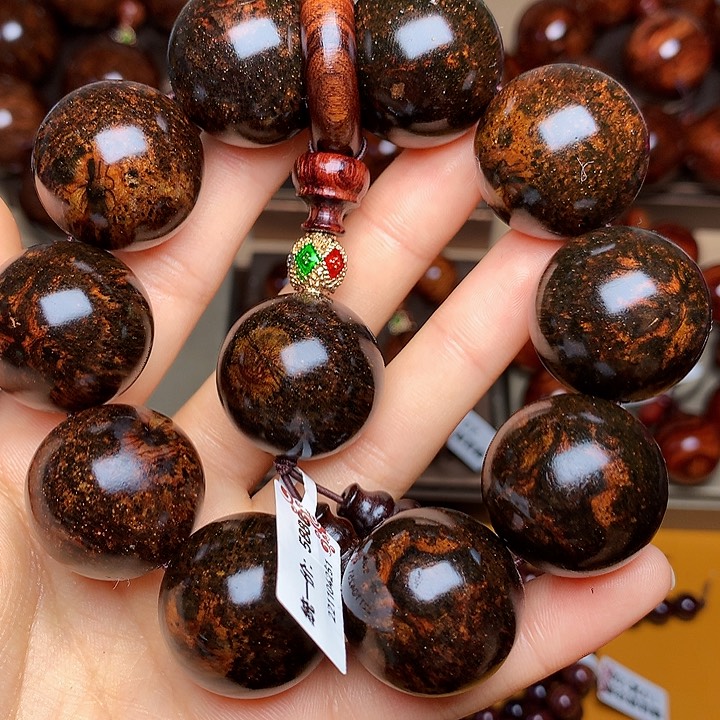 花梨木类手串/手链黄花梨风化料老挝花梨土埋料2.5