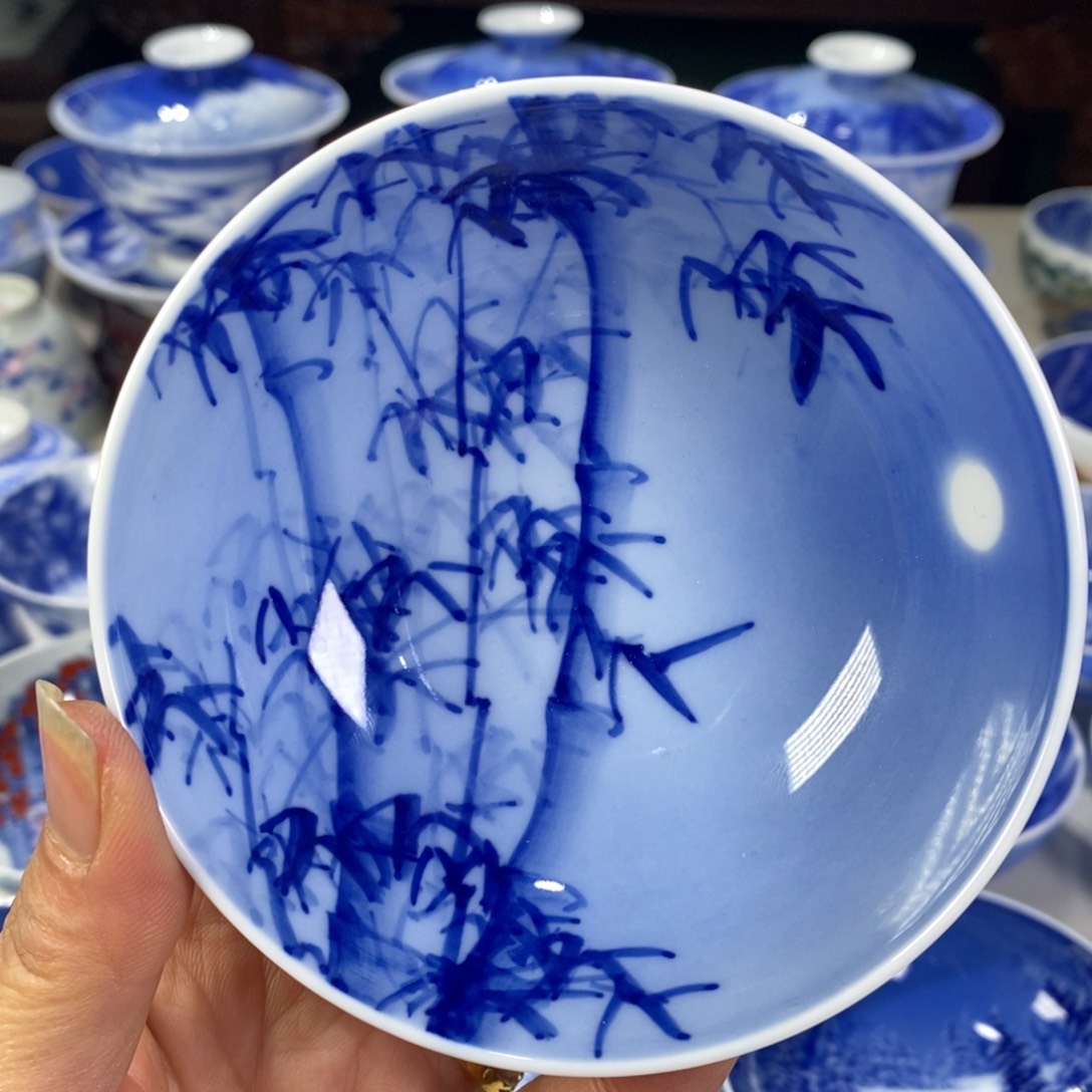 青花竹子主人杯杯