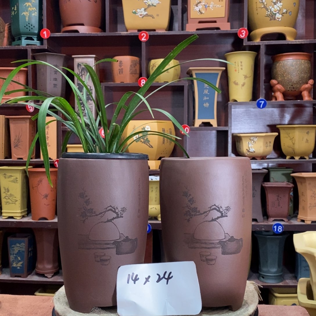 紫砂艺术紫砂花盆