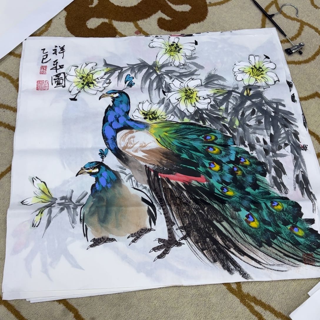 国画王孝华斗方童