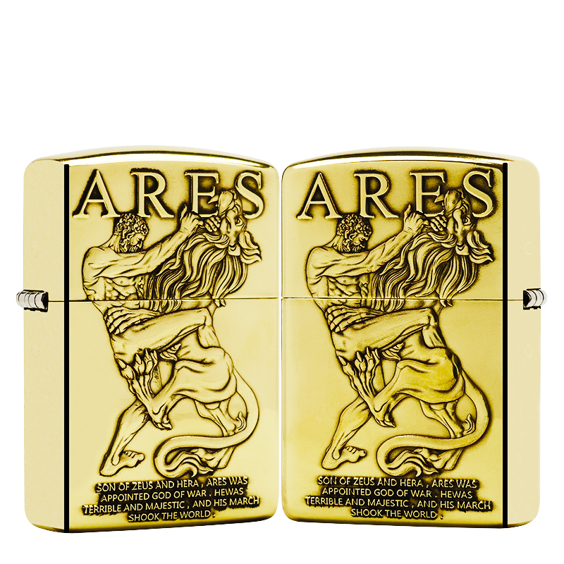 ZIPPO/之宝【双面战神】黄铜盔甲机正品煤油打火机KF-DF