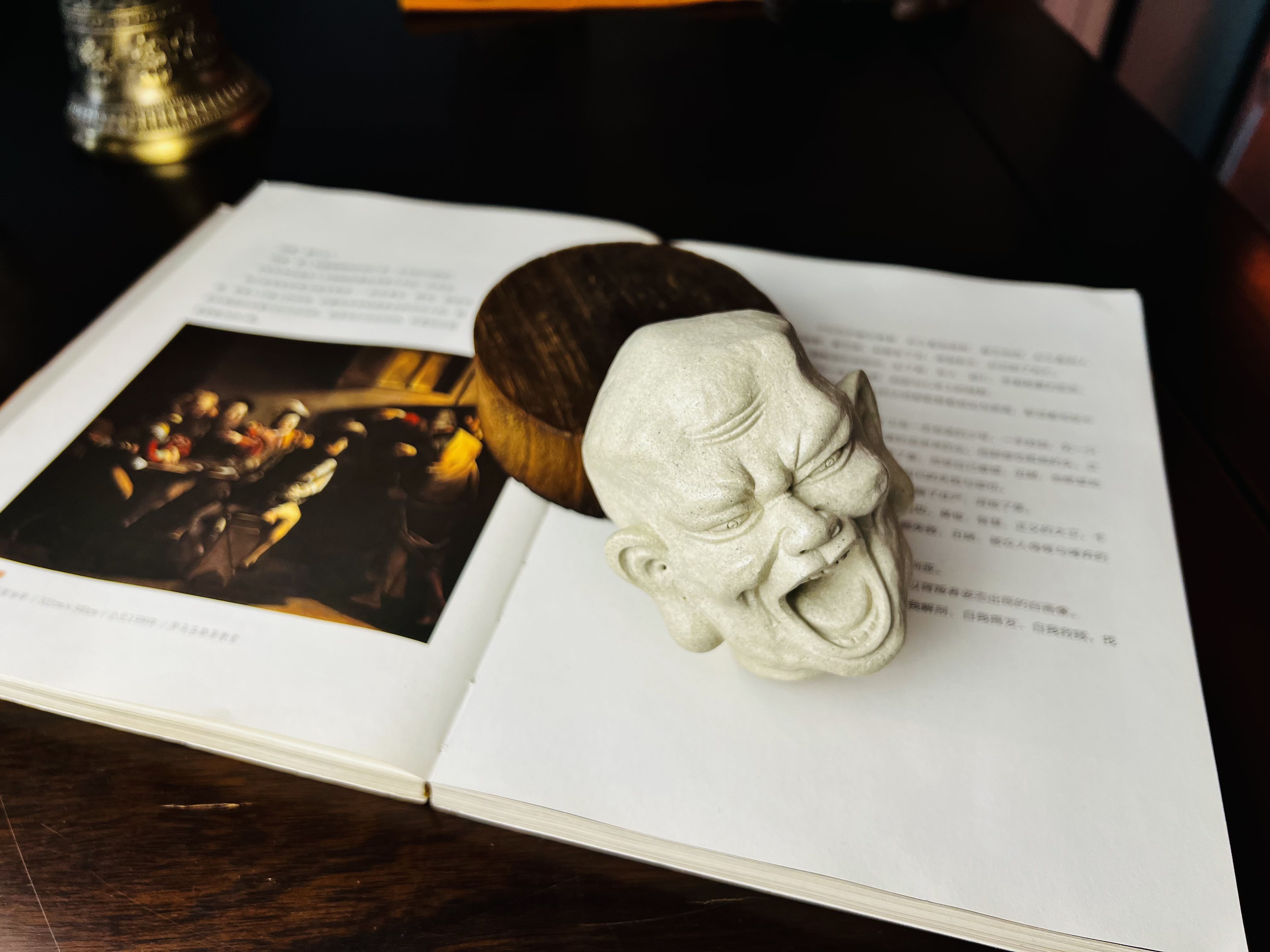 沈雷紫砂茶宠探手罗汉首元代风格佛像佛头和尚达摩宜兴观物紫砂