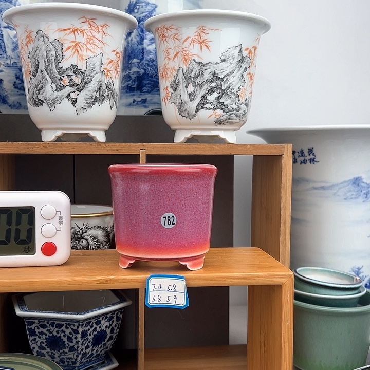 红陶锡*手工盆景花盆