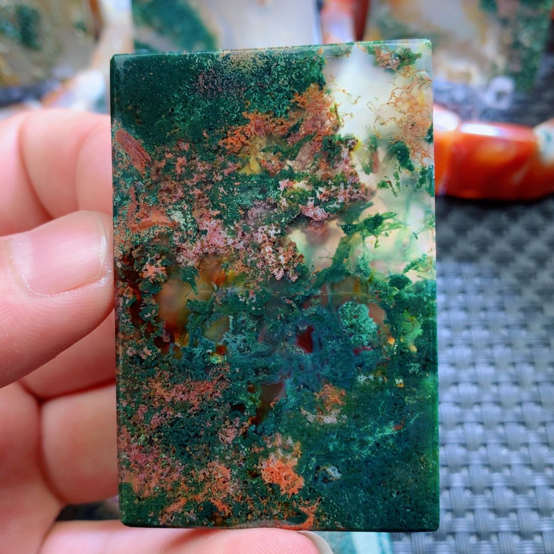 未镶嵌颈饰玛瑙/玉髓蓝***花