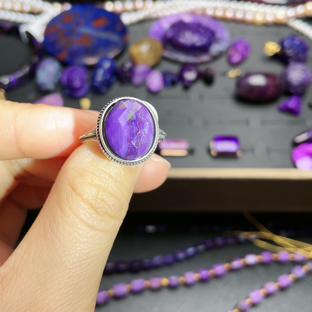 苏纪石（舒俱来）戒指银S925镶嵌