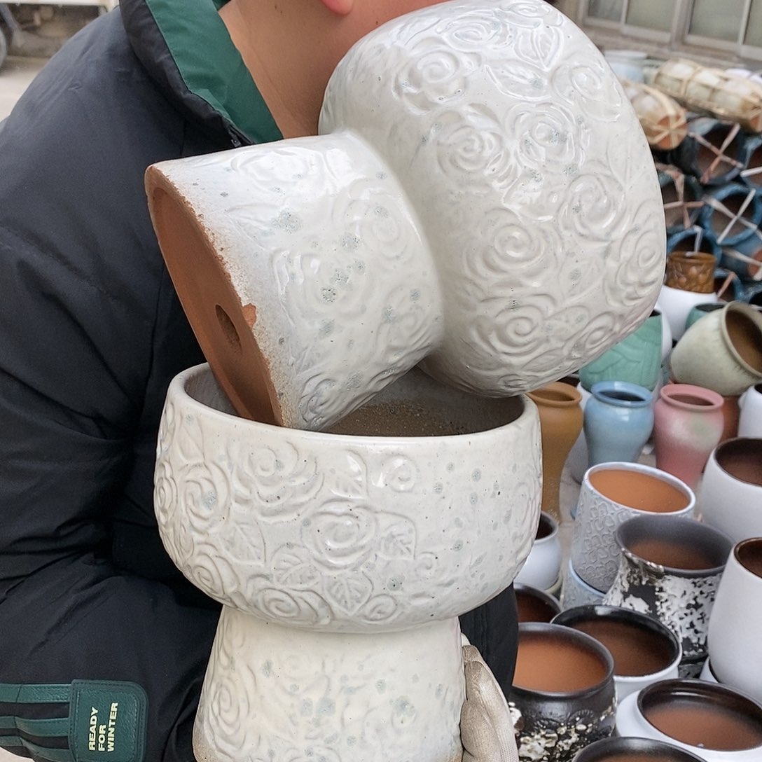 紫砂花盆正品口18高20