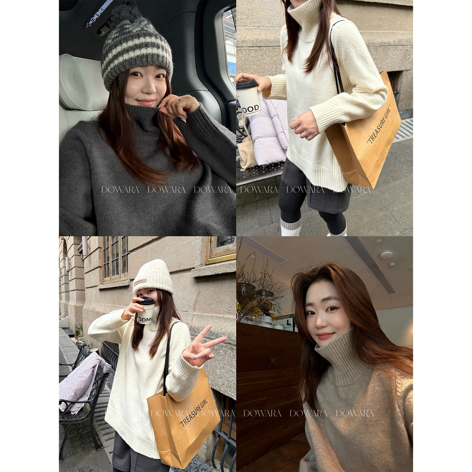 5792D大婉酱微胖定制【头包脸2.0】冬季多巴胺高领厚毛衣女商品图