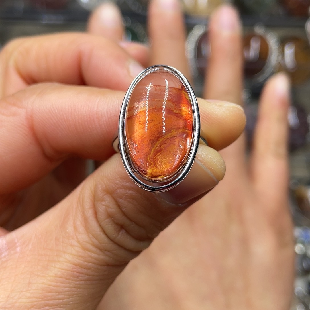 【闪购商品】水晶珠宝半成品银S925镶嵌戒指