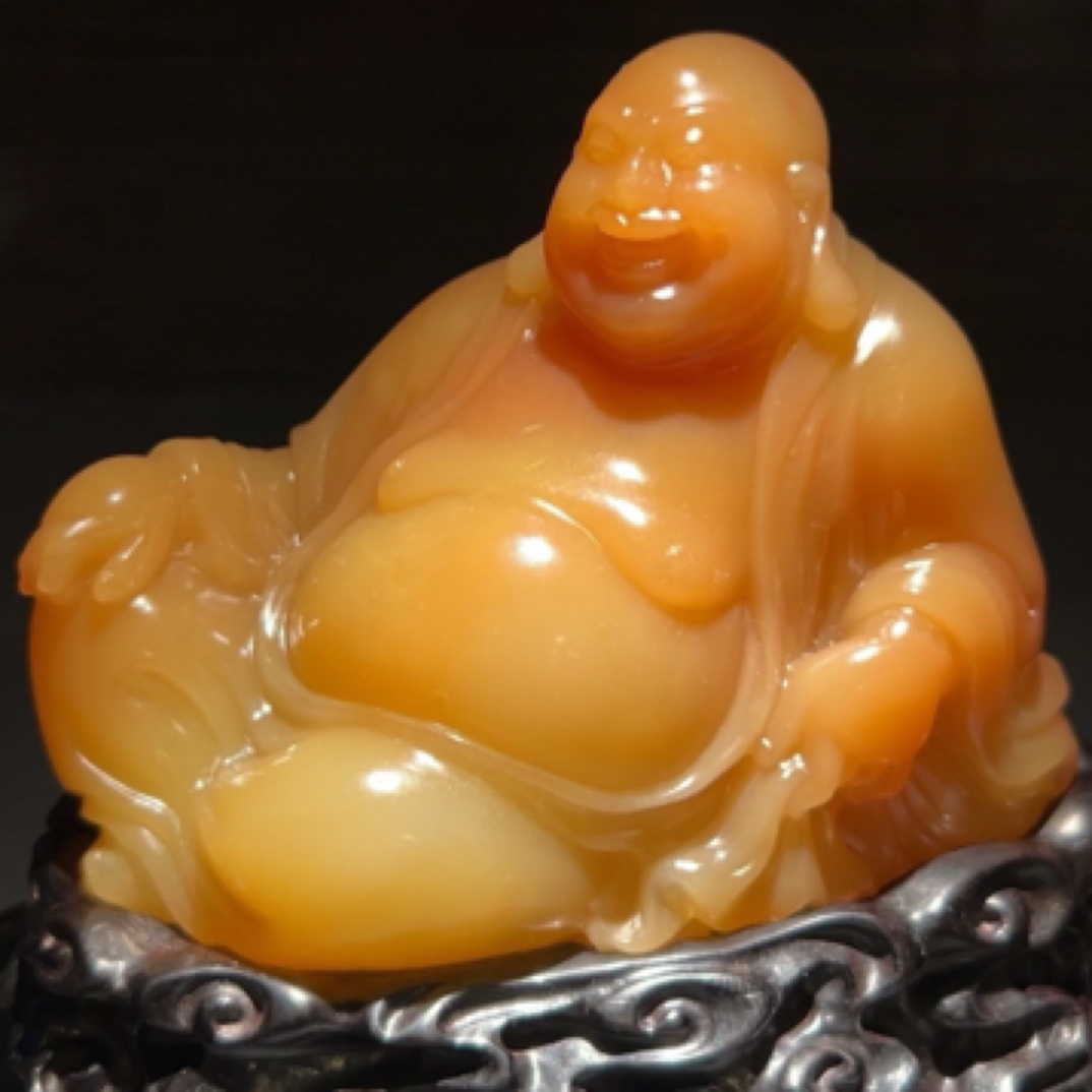 寿山稀有脱蛋善伯洞《弥勒佛》许永祥作