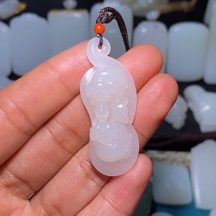 和田玉未镶嵌吊坠(不含链)