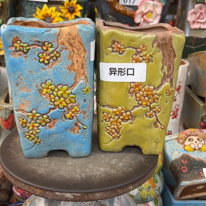 紫砂花盆粗陶材质多肉花盆