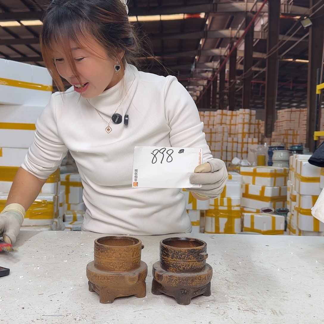 紫砂花盆云上花盆直播1230-898