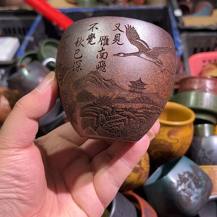 茶杯紫砂全手工紫砂主人杯