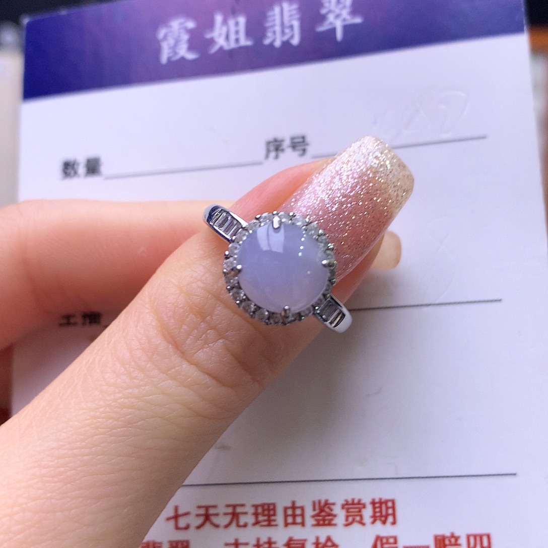翡翠银S925镶嵌戒指89