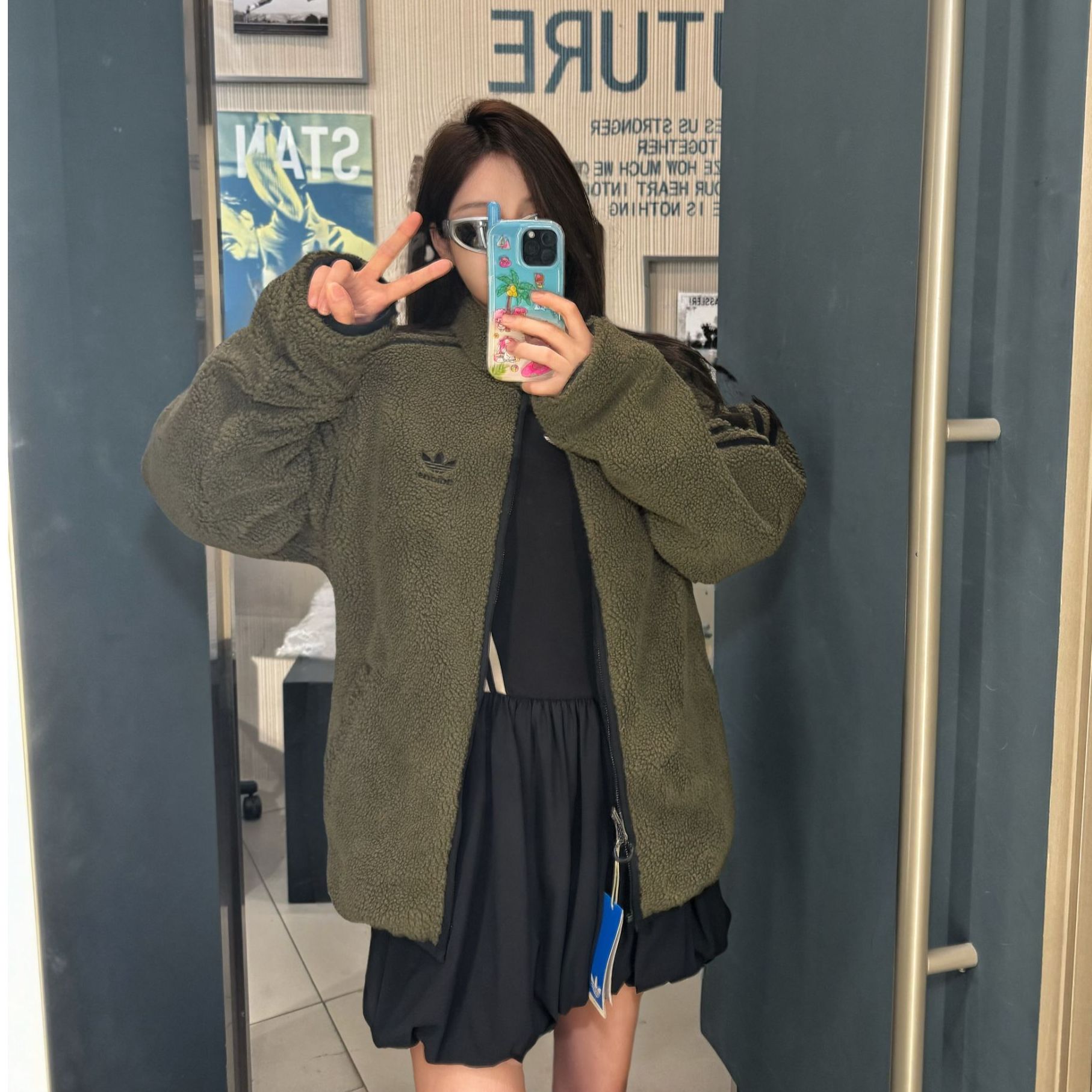 adidas三叶草REVERSIBLE DOWN 双面穿鸭绒羽绒服KS6071 KS6072 X