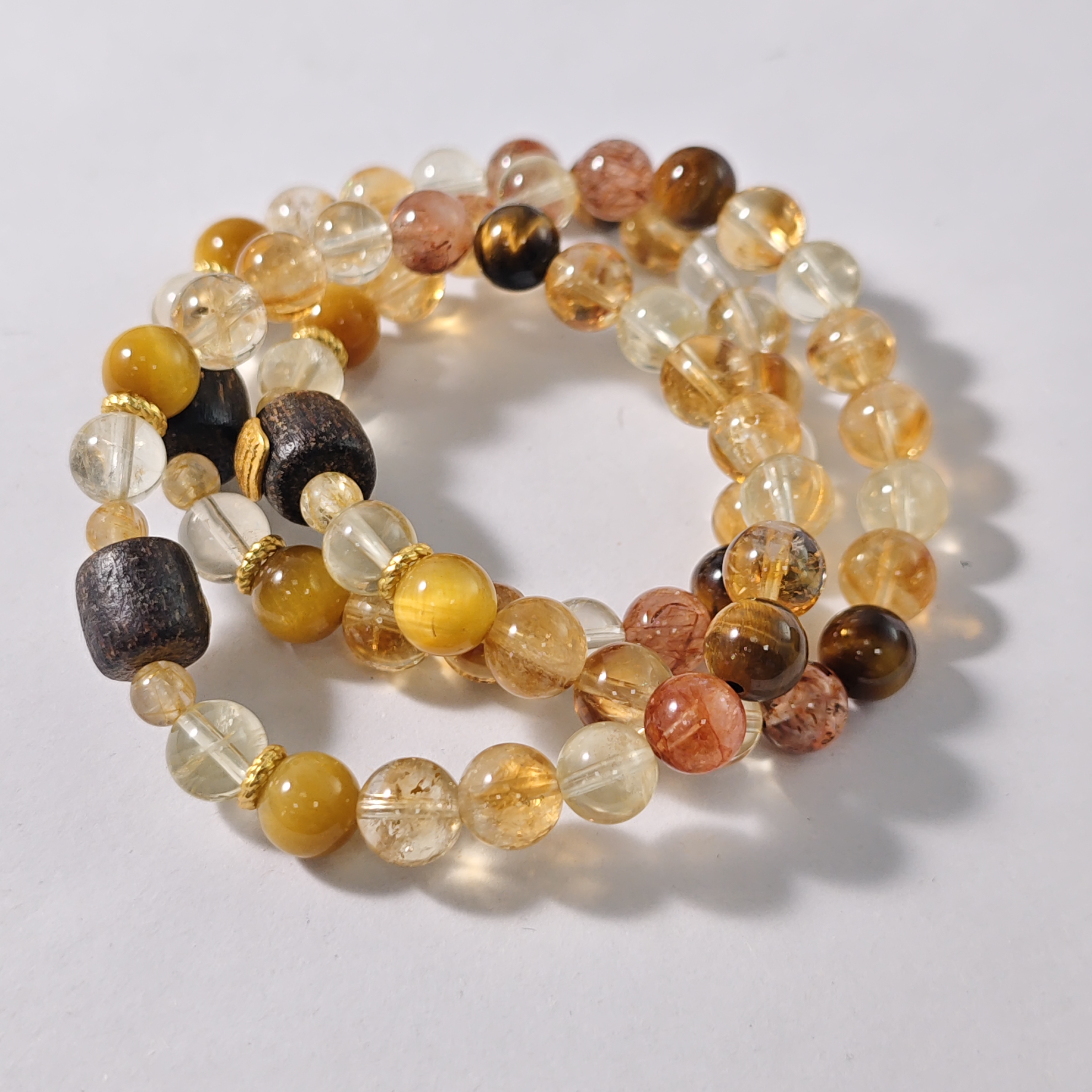 【书记甄选】原创黄水晶单圈手链 多样性发一件 约8mm 7354DX