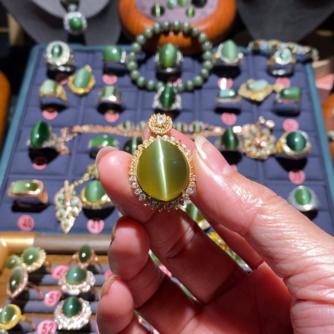 和田玉颈饰银S925镶嵌@***水