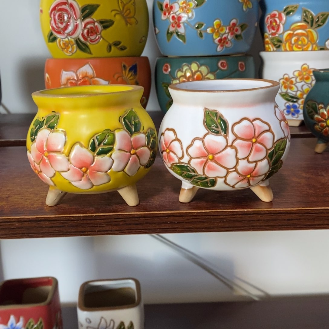 红陶韩式多肉植物花盆