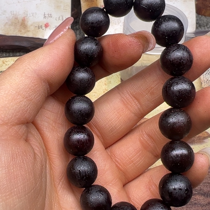 手串/手链降真香降真香12圆珠红黑油结晶