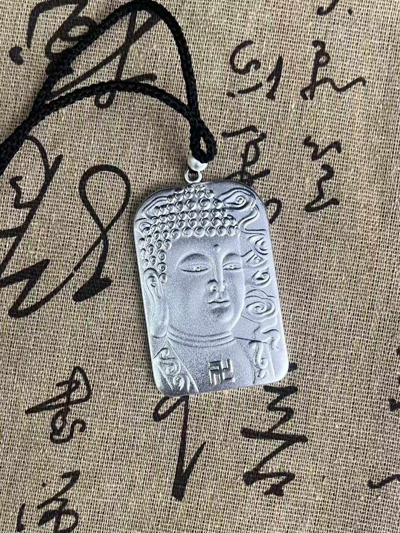 吊坠足银 大佛头无事牌（哈利严选）