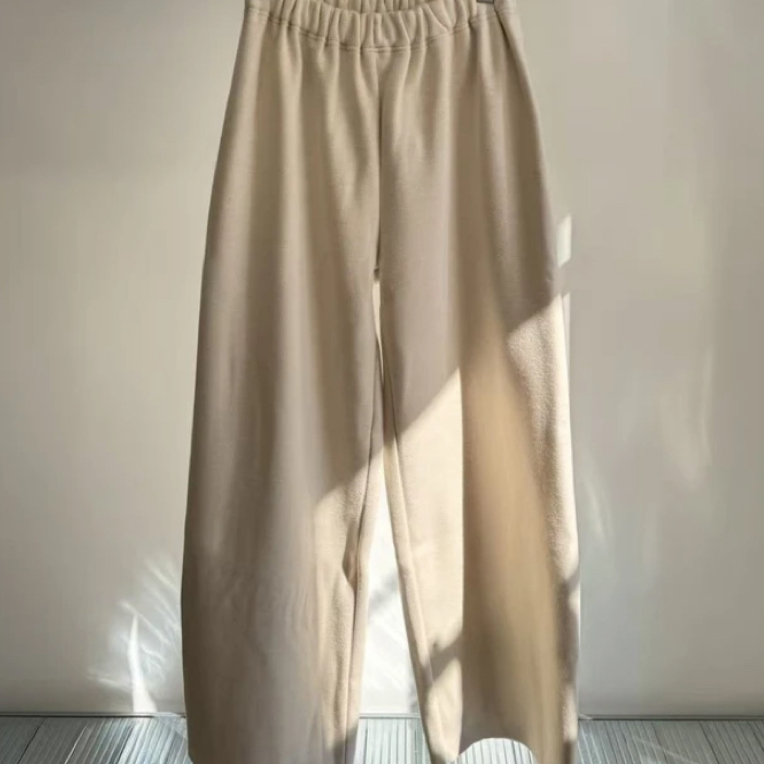 LULUZOU 一片式无封边加绒长裤09118