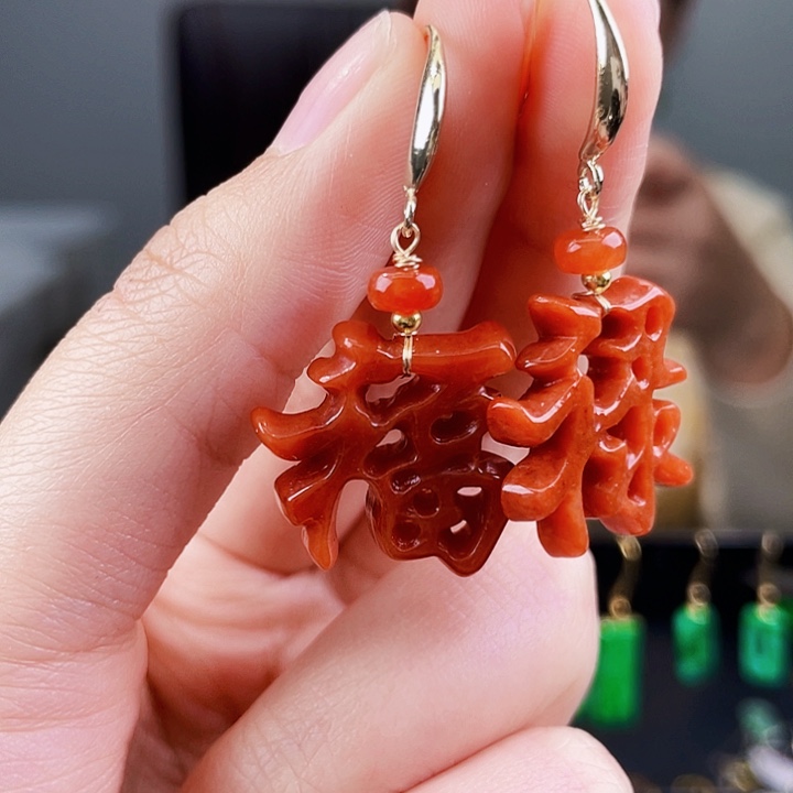 翡翠耳饰未镶嵌饰品