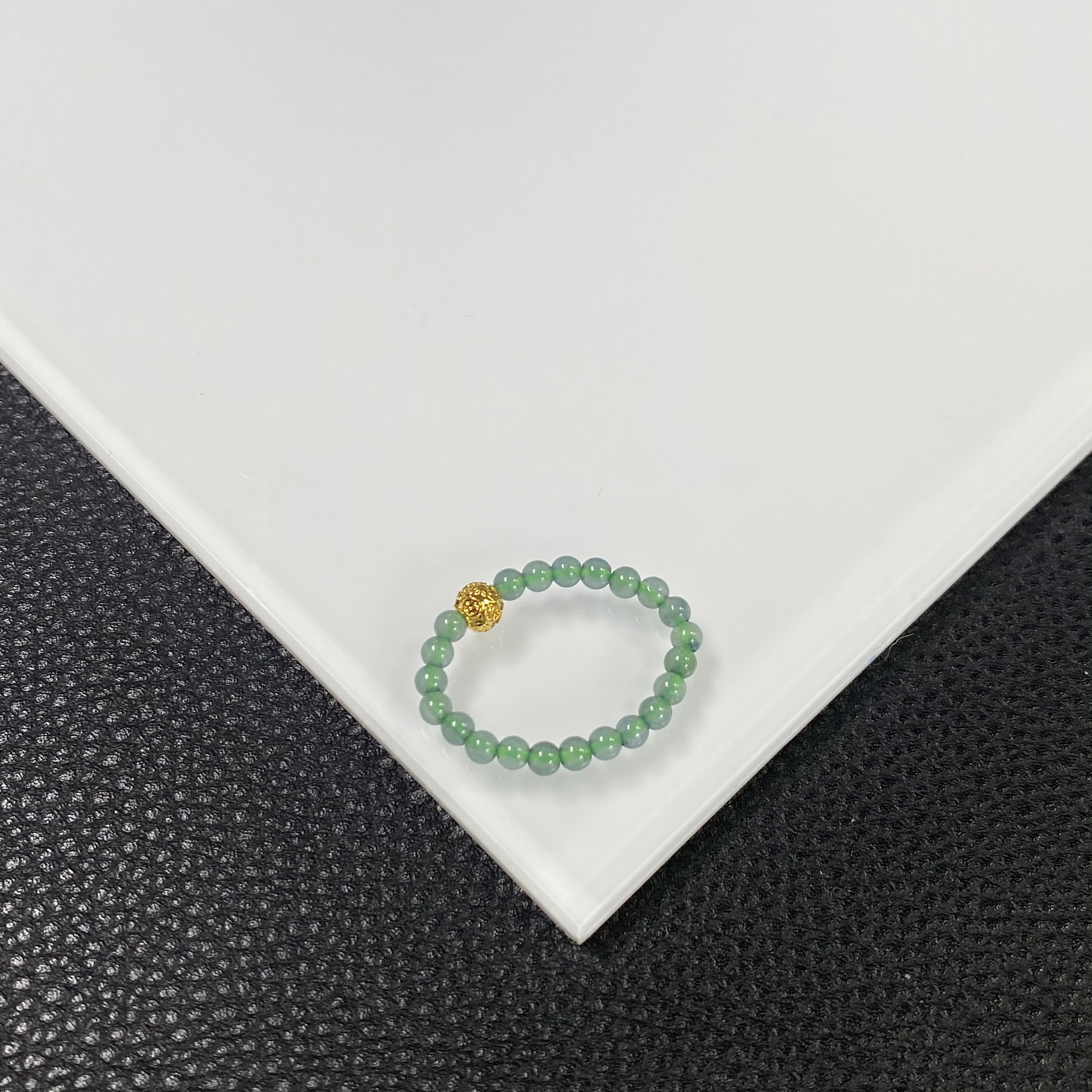 「戴琴珠宝」DQ1037-18K金翡翠3mm左右戒圈（多样性发其一）