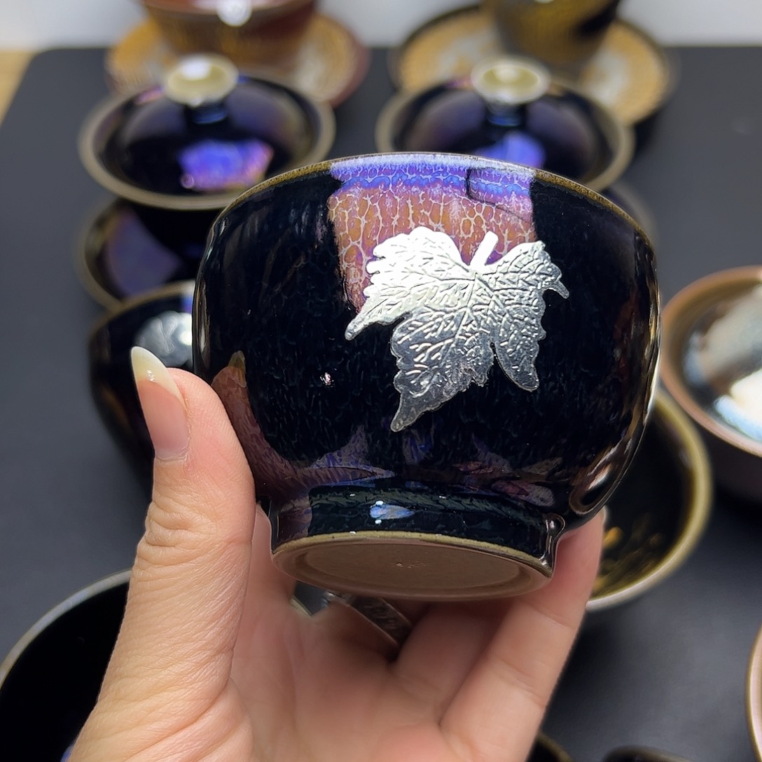 茶盏建窑建盏这人杯微瑕