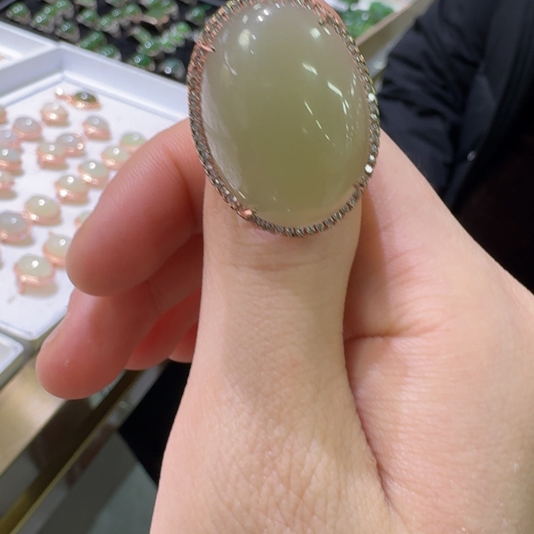 颈饰银S925镶嵌和田玉