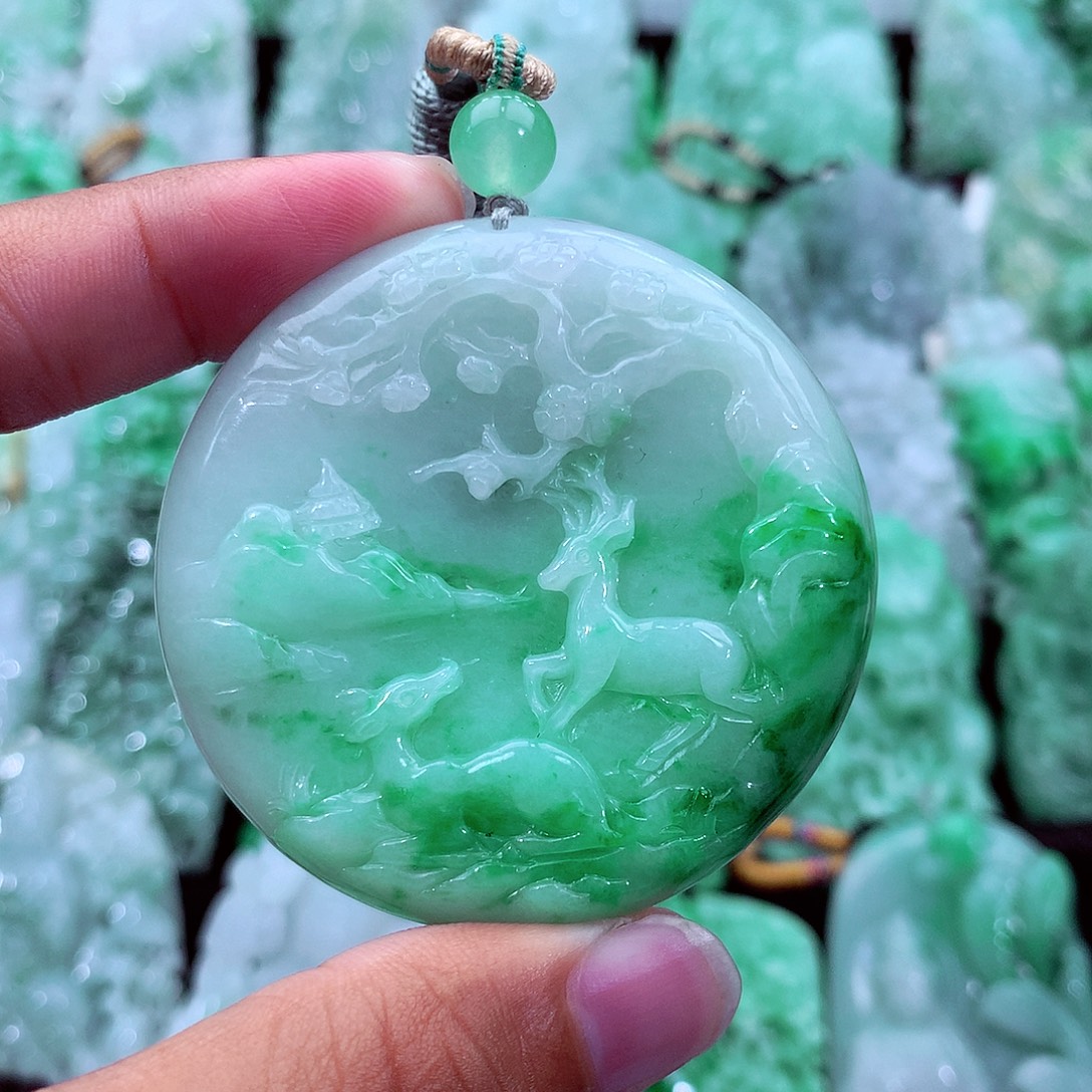 翡翠未镶嵌吊坠(不含链)