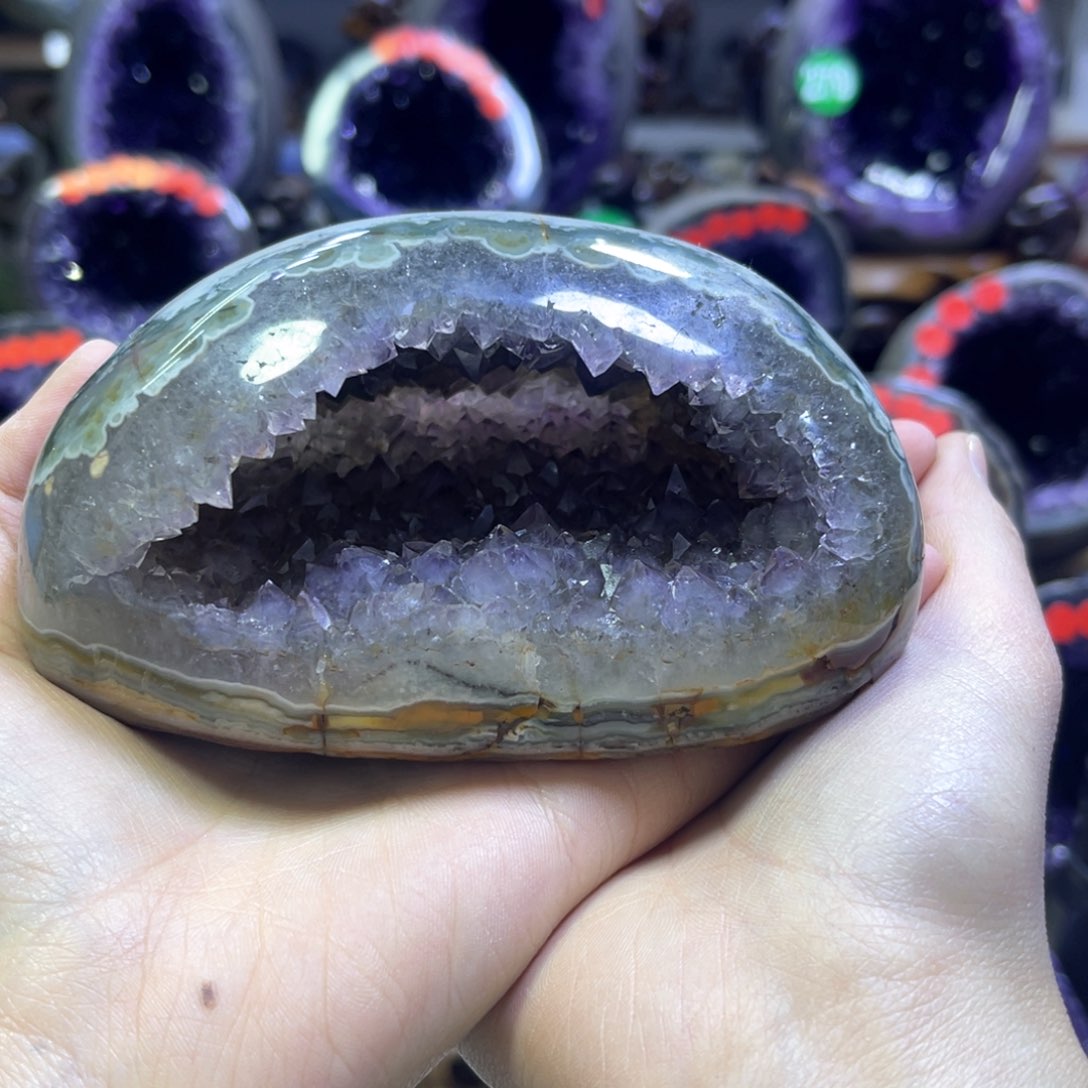 紫晶摆件未镶嵌紫水晶