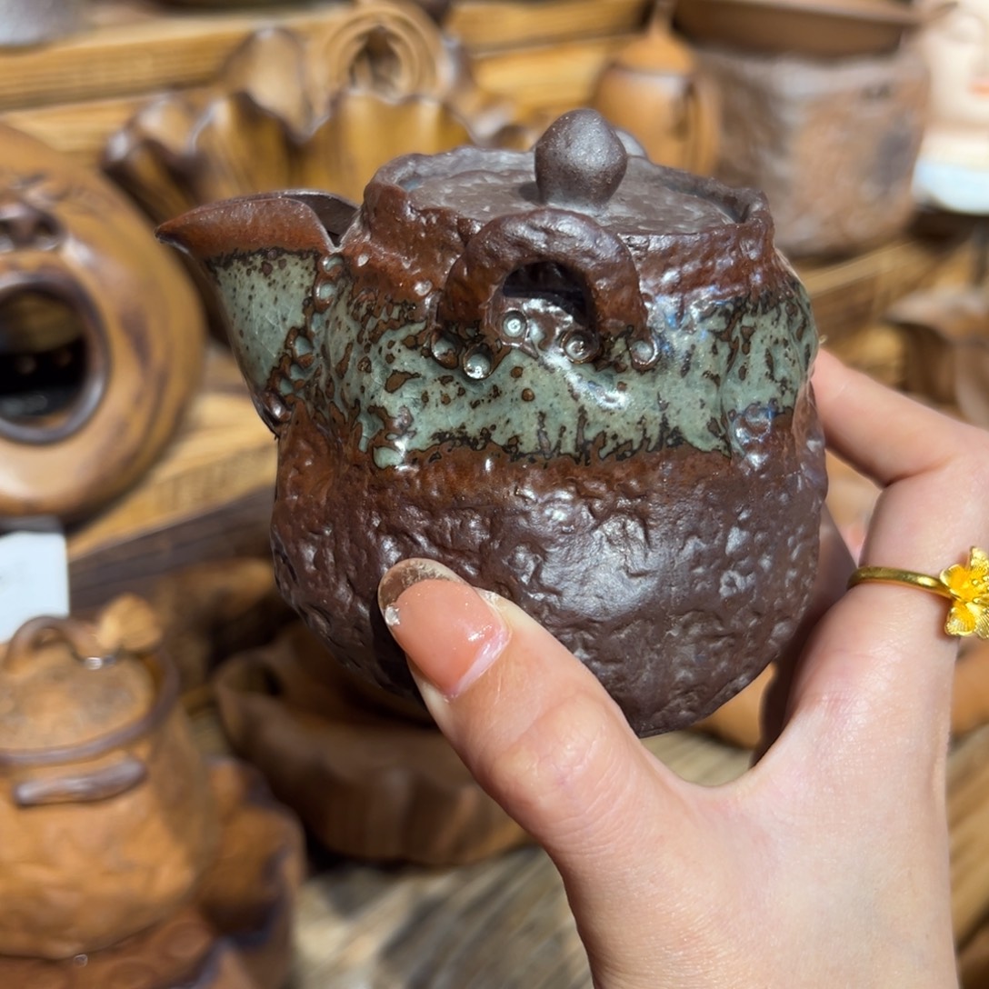 裸烧老岩泥粗陶茶具茶器