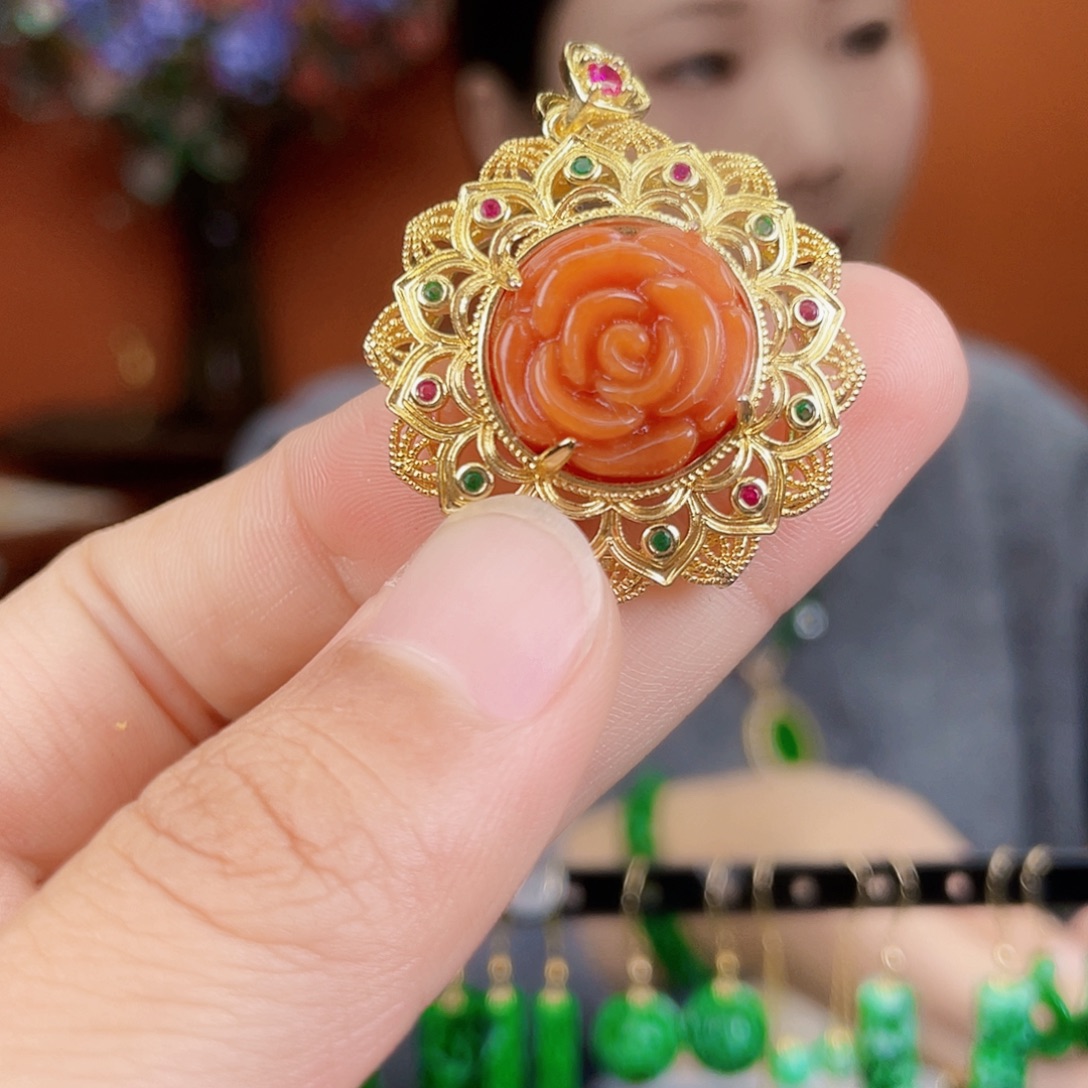 翡翠未镶嵌耳饰饰品