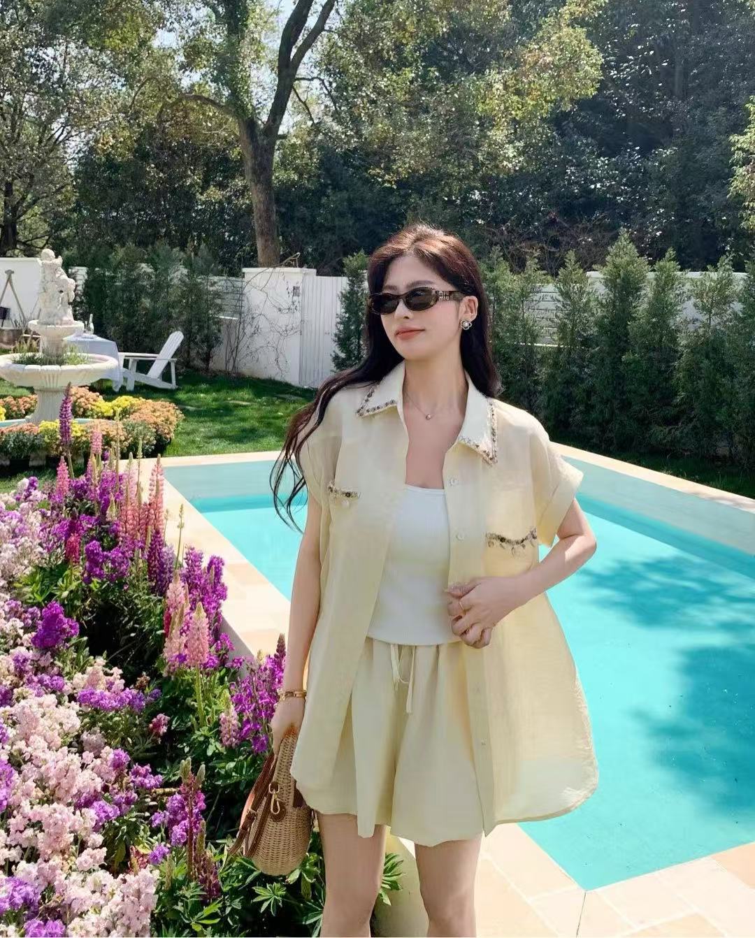 〖蕙子严选〗KX 89099新款莱赛尔亚麻两件套