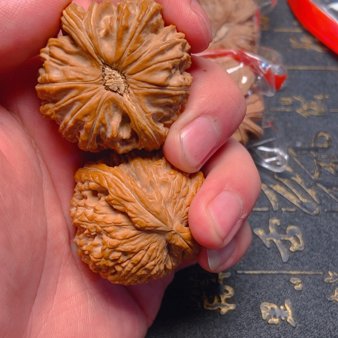 把件文玩核桃白狮子