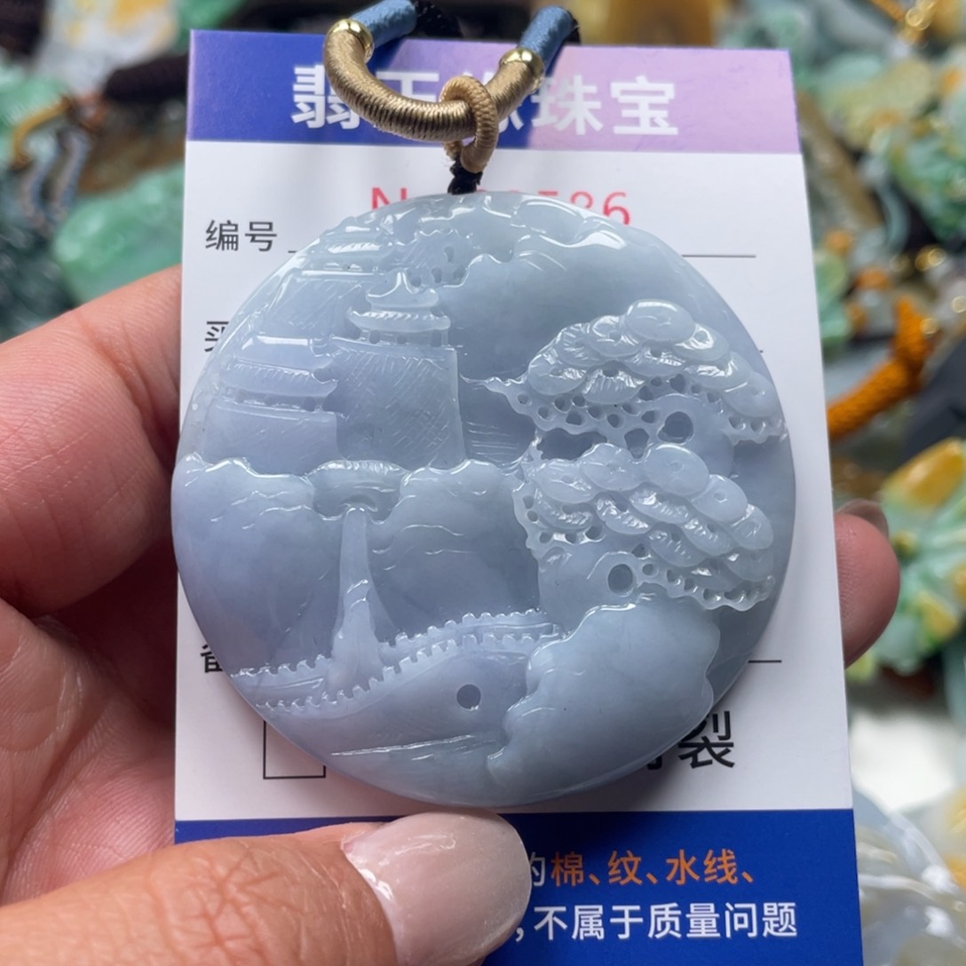 翡翠挂件未镶嵌翡玉缘翡翠挂件