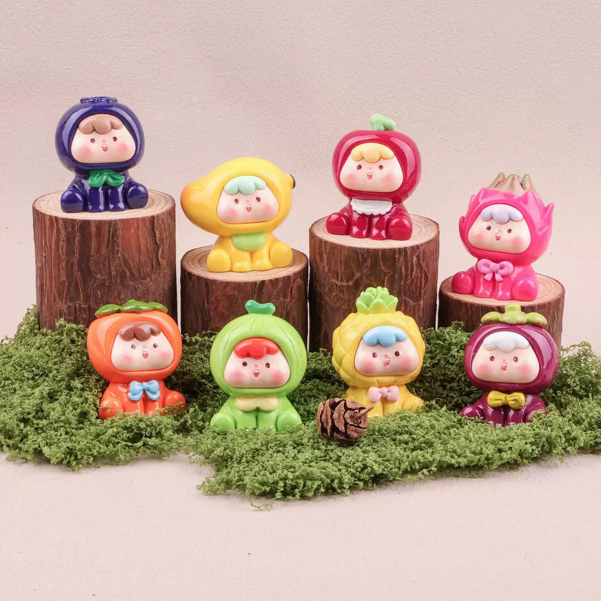 【直播拆➕九宫格】手感漆四代水果崽崽 diy饰品微景观摆件