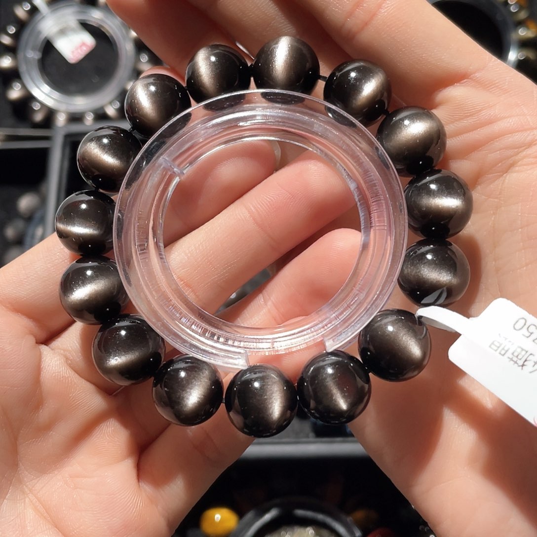 黑曜岩未镶嵌手链羊*?