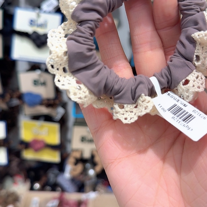 ～***欢紫色多珍珠面膜圈