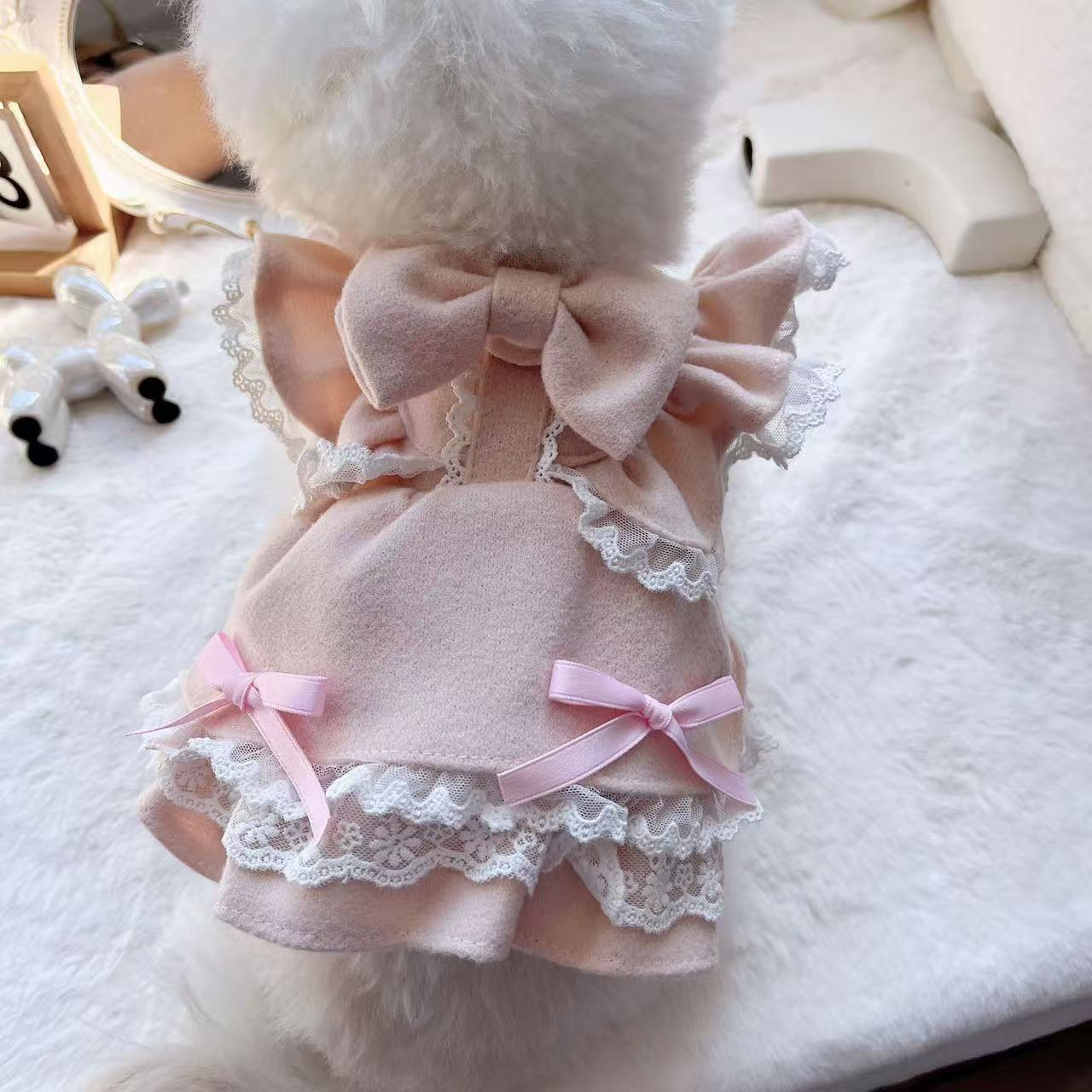 春夏洋气薄款蝴蝶公主裙狗狗猫咪宠物舒适衣服