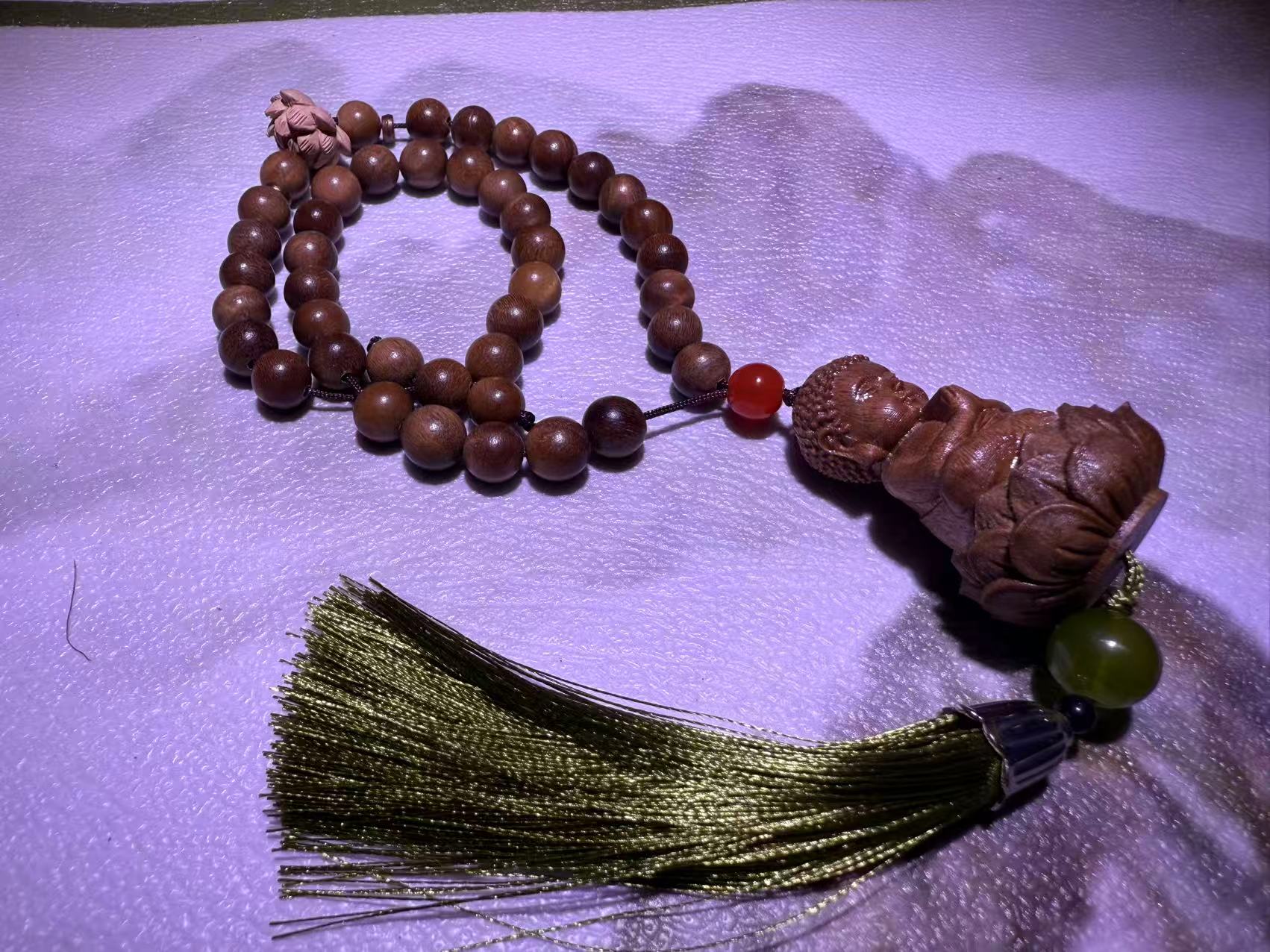 精美手串 黄花梨渡母吊坠