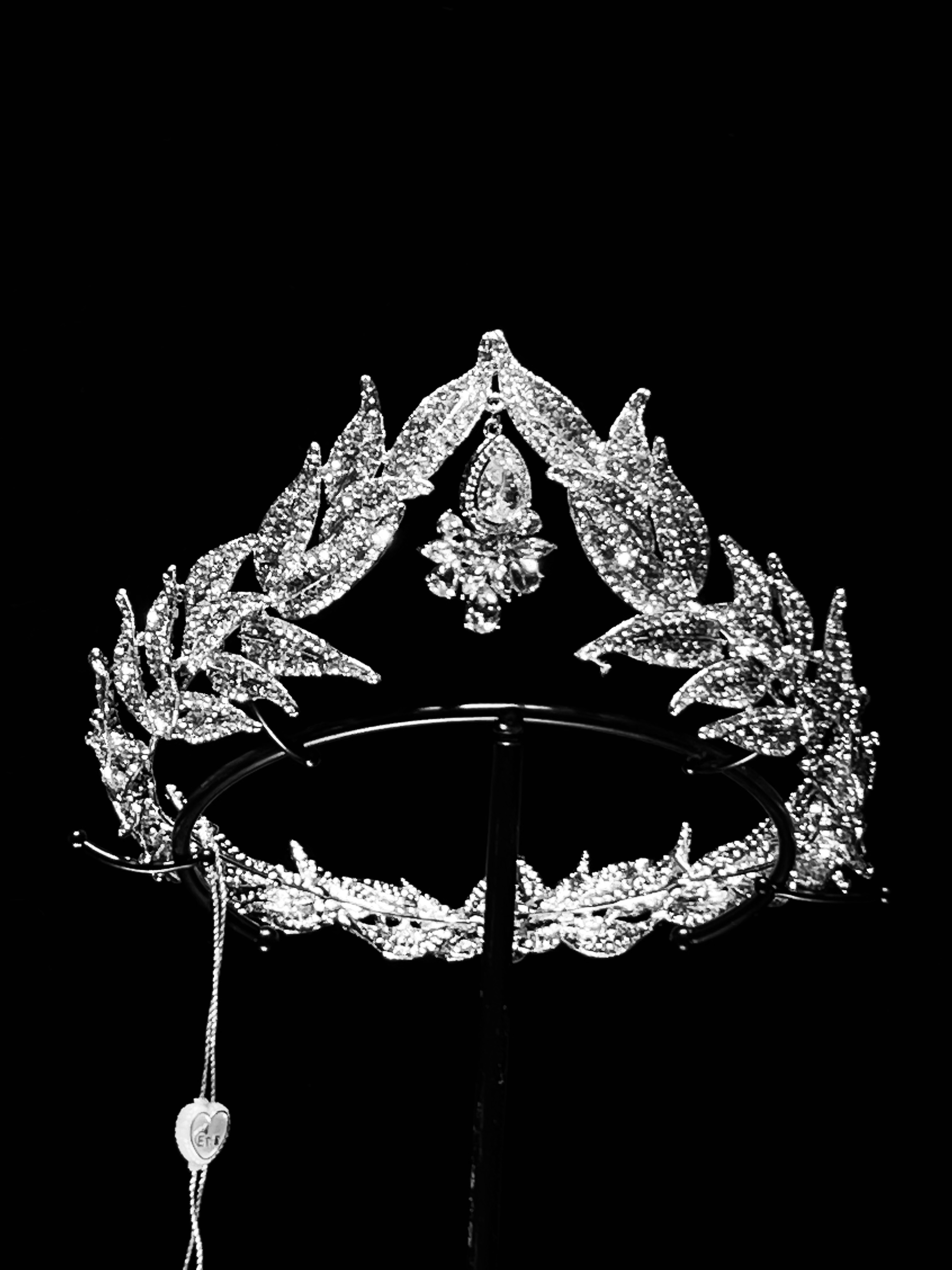 ete17582皇冠圆冠满钻流苏大气奢华公主款新娘结婚婚纱礼服配饰