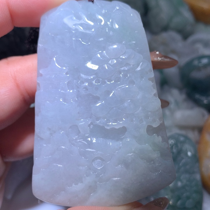 翡翠未镶嵌颈饰保真天然A货翡翠