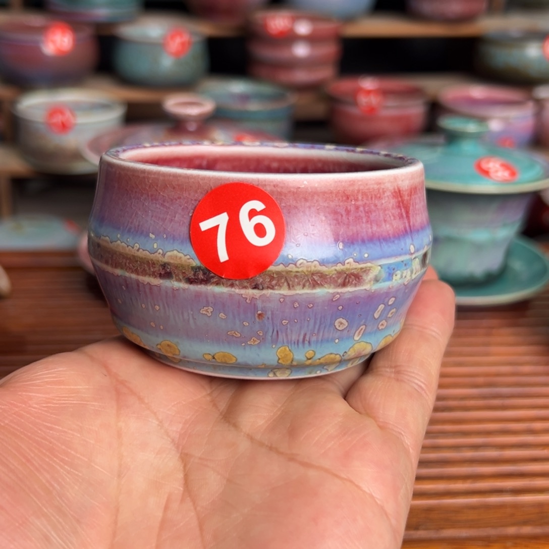 振***子手工制作钧窑茶器