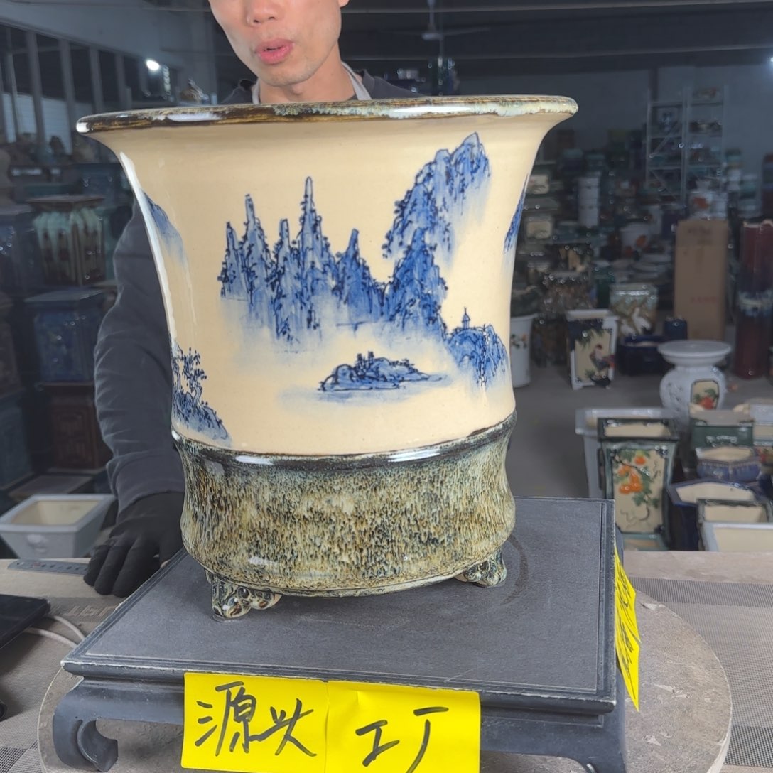 石湾花盆内口24，内深25