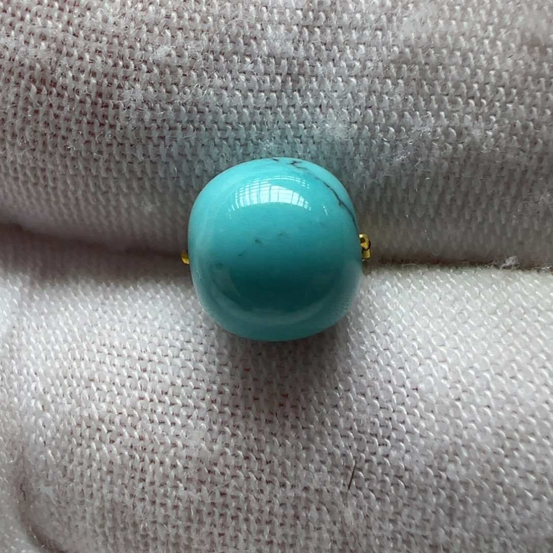 绿松石未镶嵌配饰7.6*6.9mm